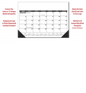 Small Desk Pad Calendar (17x12, 12-Sheet)