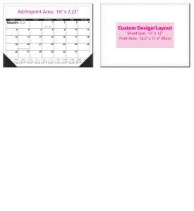 Small Desk Pad Calendar (17x12, 12-Sheet)