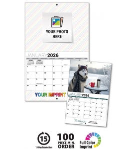 Custom Stapled Wall Calendar (11x17, 13-Month)