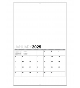 Custom Stapled Wall Calendar (11x17, 13-Month)