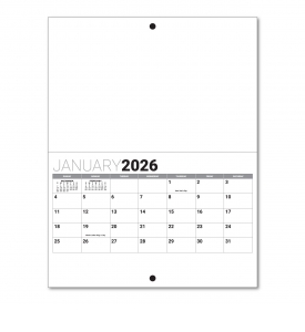 Custom Stapled Mini Wall Calendar (8.5x11, 13-Month)