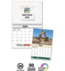 • Custom Twin-Loop Wall Calendar (11x17, 12-Month)