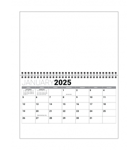 Custom Twin-Loop Mini Wall Calendar (8.5x11, 12-Month)