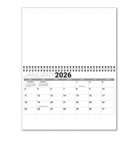 Custom Twin-Loop Mini Wall Calendar (8.5x11, 12-Month)