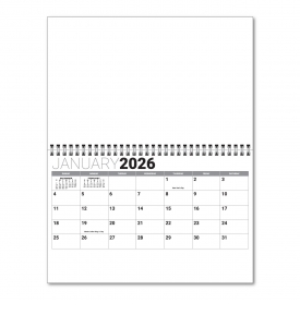 • Custom Twin-Loop Mini Wall Calendar (8.5x11, 12-Month)