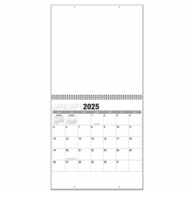 Custom Twin-Loop Jumbo Wall Calendar (12x24, 12-Month)
