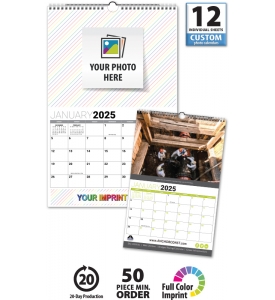 Custom TOP Twin-Loop Wall Calendar (11x17, 12-Month)