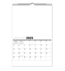 Custom TOP Twin-Loop Wall Calendar (11x17, 12-Month)