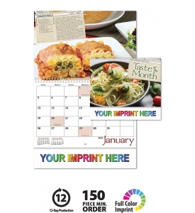 Taste of the Month Spiral Wall Calendar