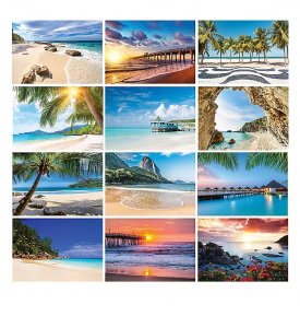 Beaches 6-Sheet Desk Calendar