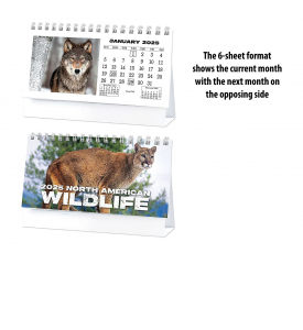 Wildlife 6-Sheet Desk Calendar