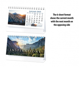 Inspirations 6-Sheet Desk Calendar