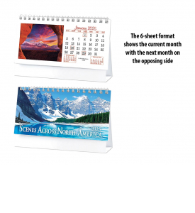 Scenes Across America 6-Sheet Desk Calendar