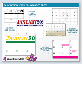 Custom Desk Tent Calendar (8.5x5.5, 12-Sheet)