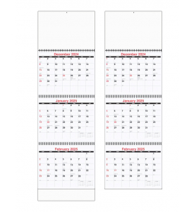 Single Image 3-Month View Wall Calendar with Drop-Ad
