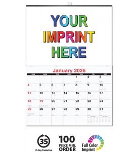 Single Image Full Color Apron Wall Calendar (17 x 24)