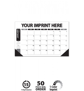 Vista Desk Pad Calendar, Modern (17x11, Black)