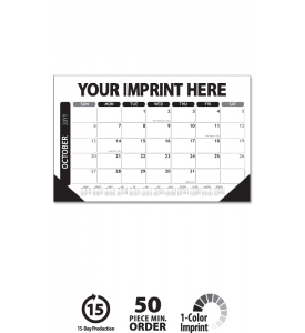Vista Desk Pad Calendar, Classic (17x11, Black)