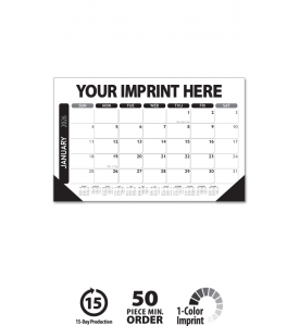 Vista Desk Pad Calendar, Classic (17x11, Black)