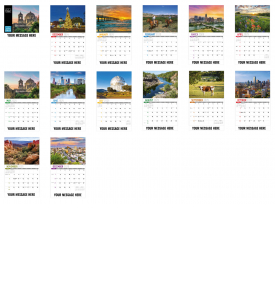 Scenes of Texas State Calendar