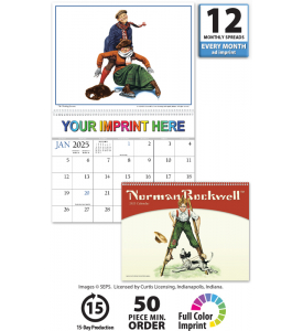 Norman Rockwell Executive Spiral Calendar