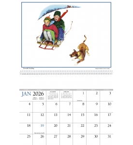 Norman Rockwell Executive Spiral Calendar