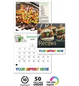 Recipe Pocket Wall Calendar