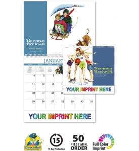 Norman Rockwell Wonderful World Spiral Calendar