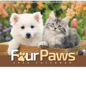 Four Paws Spiral Calendar
