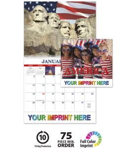 Patriotic America Spiral Calendar