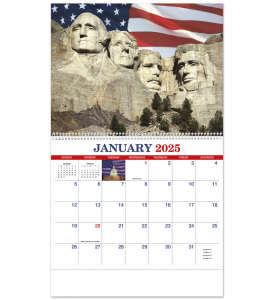 Patriotic America Spiral Calendar