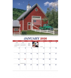 Patriotic America Spiral Calendar