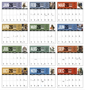 The Saturday Evening Post Big Block Memo Calendar