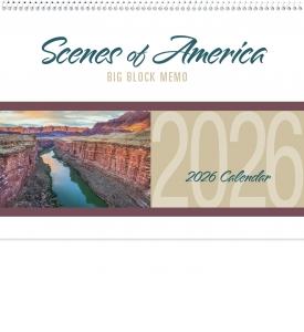 Scenes of America Big Memo Block Calendar