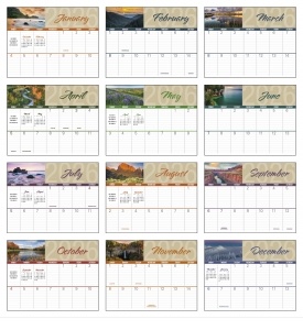 Scenes of America Big Memo Block Calendar