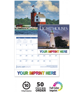 Lighthouses Spiral Calendar