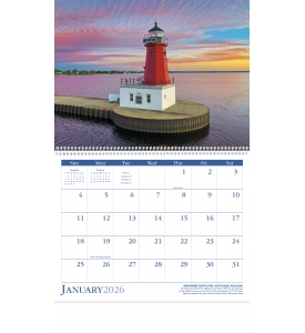Lighthouses Spiral Calendar