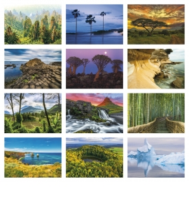 World Scenic Spiral Tinned Calendar