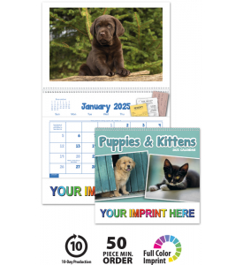 Puppies &amp; Kittens Pocket Calendar