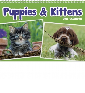 Puppies &amp; Kittens Pocket Calendar