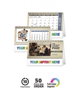 The Saturday Evening Post by Norman Rockwell Desk Calendar