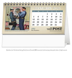 The Saturday Evening Post by Norman Rockwell Desk Calendar