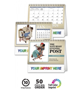 The Saturday Evening Post by Norman Rockwell Large Desk Calendar