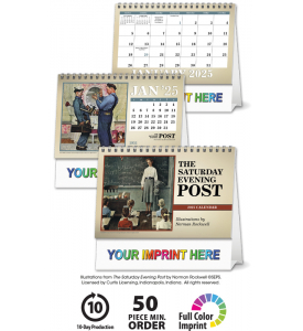 The Saturday Evening Post by Norman Rockwell Large Desk Calendar