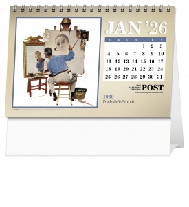 The Saturday Evening Post by Norman Rockwell Large Desk Calendar
