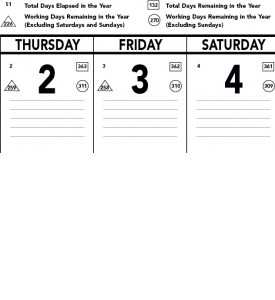 Contractor Memo Calendar, Black &amp; White
