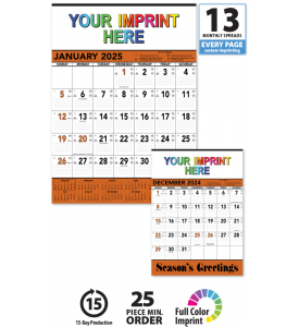 Contractor Memo Calendar, Orange &amp; Black