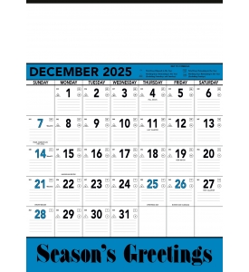 Contractor Memo Calendar, Blue &amp; Black