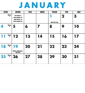Span-A-Year (Non-Laminated) Calendar