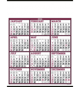 Big Numbers Span-A-Year Calendar